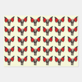 Winged Elephants Wrapping Paper Geschenkpapier Set (Vorderseite 2)