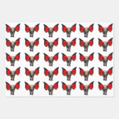 Winged Elephants Wrapping Paper Geschenkpapier Set (Vorderseite)