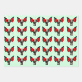 Winged Elephants Wrapping Paper Geschenkpapier Set (Vorderseite 3)