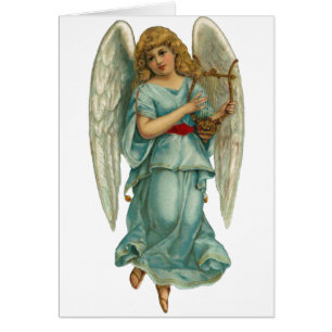 Winged Engel und Harfe