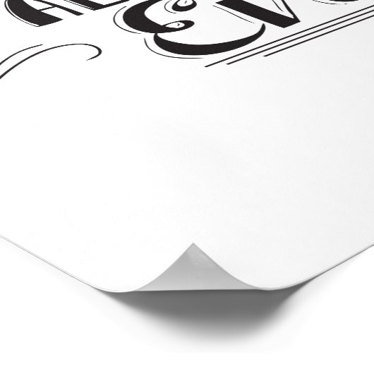 Winged Eyeliner Print Poster (Ecke)