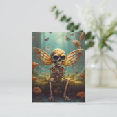 Winged Fairy Skeleton Postkarte (Stehend Vorderseite)