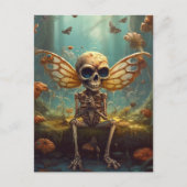 Winged Fairy Skeleton Postkarte (Vorderseite)