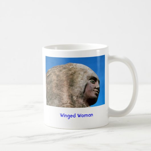 Winged Frau (Gesicht) /Mug Kaffeetasse (Rechts)