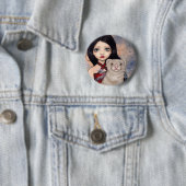 "Winged Frettchen-" Knopf Button (Beispiel)