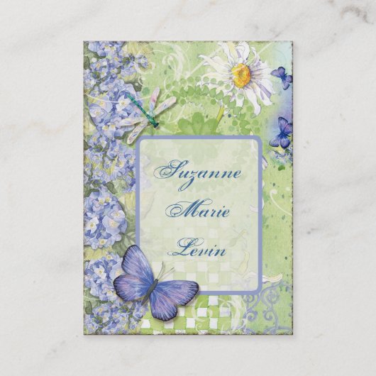 Winged Gänseblümchen-Visitenkarten der Juwel-n Visitenkarte (Vorderseite)