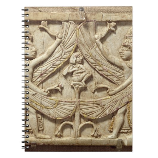 Winged Genies, Assyrian Zeitraum, c.750 BC Notizblock (Vorderseite)