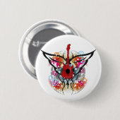Winged Gitarre Button (Vorne & Hinten)