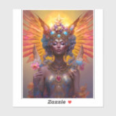 Winged Goddess Fantasy Art Aufkleber (Blatt)