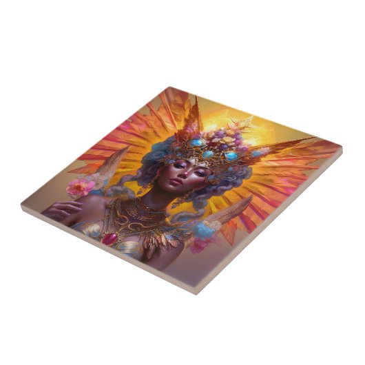 Winged Goddess Fantasy Art Fliese (Seite)