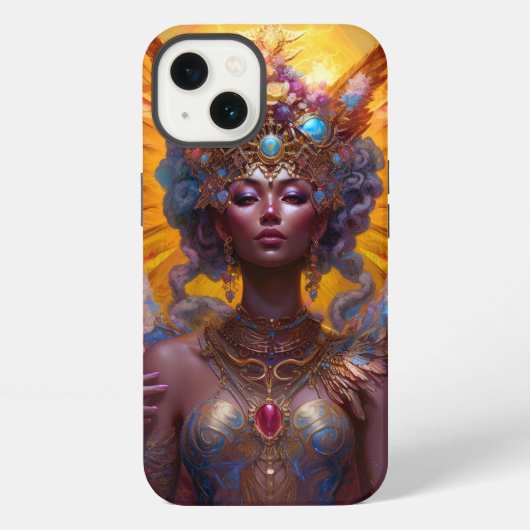 Winged Goddess Fantasy Art iPhone Hülle (Rückseite)