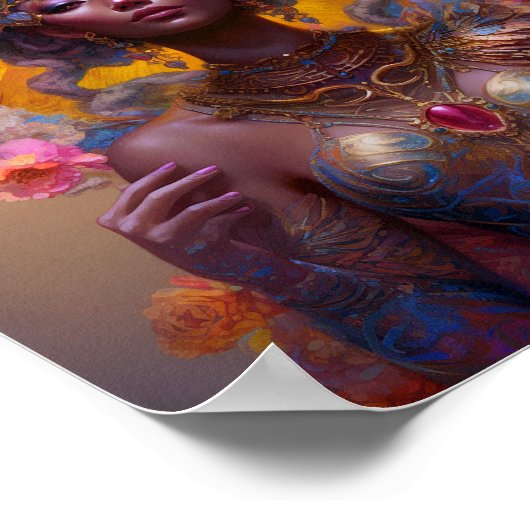 Winged Goddess Fantasy Art Poster (Ecke)