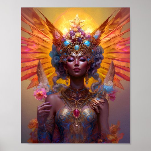 Winged Goddess Fantasy Art Poster (Vorne)