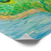 Winged Green Cat Poster (Ecke)