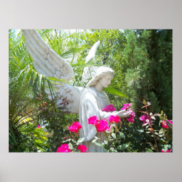 Winged Guardian Garden Angel Tropisches Poster Fot