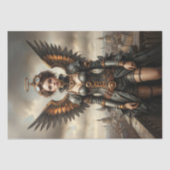 Winged Guardian Woman Decoupage Seidenpapier (Vorderseite)