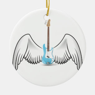 Winged Guitar Keramikornament