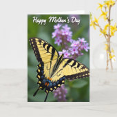 Winged Happy Mothers Day Card Karte (Gelbe Blume)