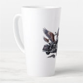 Winged Harley-Davidson Motorcycle Watercolor Illus Milchtasse (Linke Ecke)