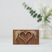 Winged Heart Business Card Visitenkarte (Stehend Vorderseite)