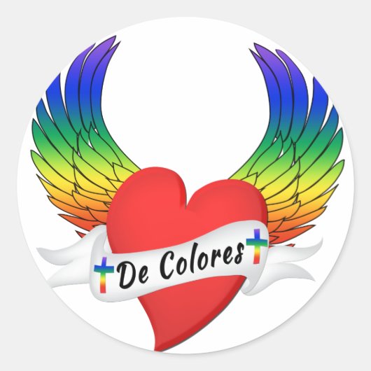 Winged Heart DeColores Palanca Sticker (Vorderseite)
