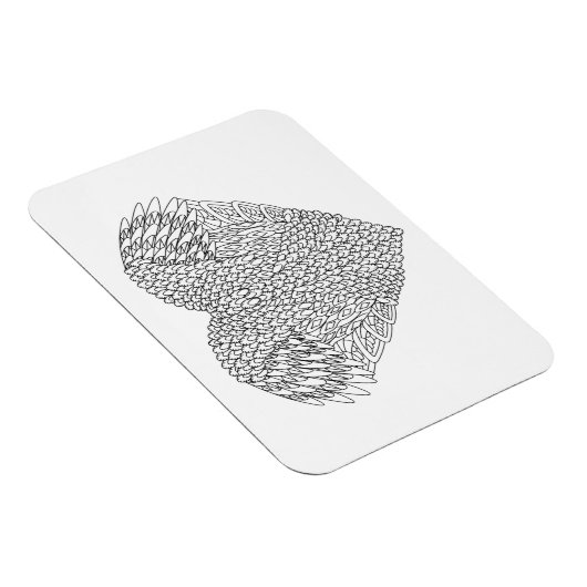 Winged Heart Doodle Magnet (Rechte Seite)