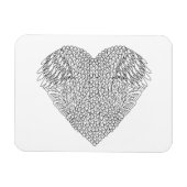 Winged Heart Doodle Magnet (Horizontal)