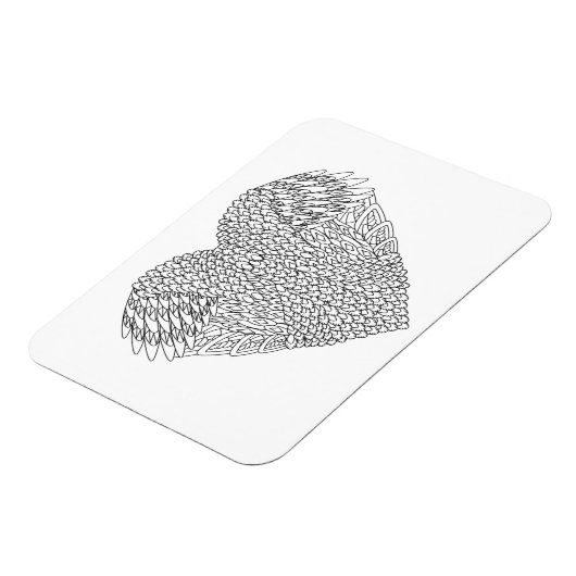 Winged Heart Doodle Magnet (Linke Seite)