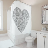 Winged Herz-Gekritzel Duschvorhang (Beispiel)