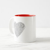 Winged Herz-Gekritzel Zweifarbige Tasse (Vorderseite Links)