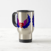 Winged Herz-Reise-Tasse Reisebecher (Vorderseite Links)