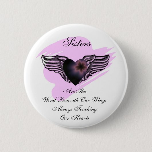 Winged Herz-Schwester-Knopf Button (Vorderseite)