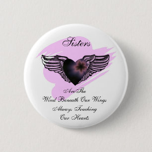 Winged Herz-Schwester-Knopf Button