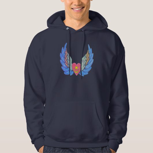 Winged Herz-Spitze Hoodie (Vorderseite)