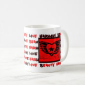 Winged Herzgraffiti-Tasse Kaffeetasse (VorderseiteRechts)
