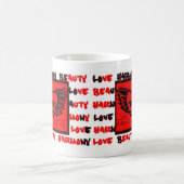 Winged Herzgraffiti-Tasse Kaffeetasse (Mittel)