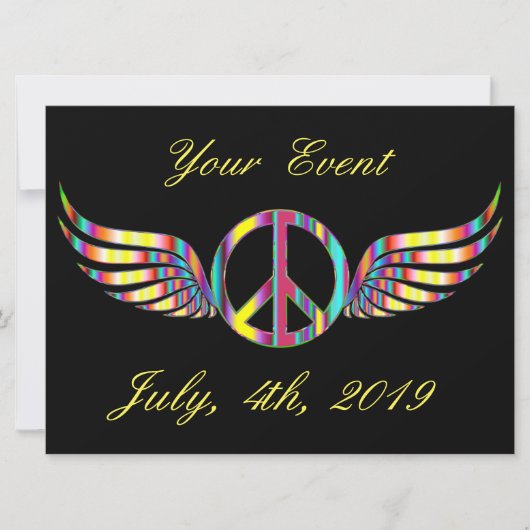 Winged Hippie Peace Symbol Thunder_Cove (Vorderseite)