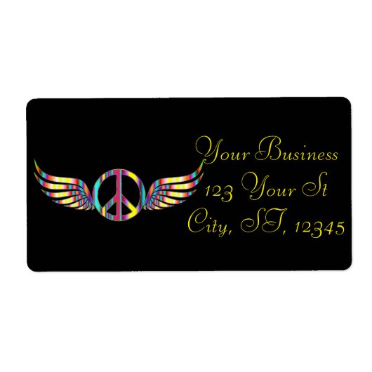 Winged Hippie Peace Symbol Thunder_Cove (Vorne)