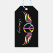 Winged Hippie Peace Symbol Thunder_Cove Geschenkanhänger (Rückseite)