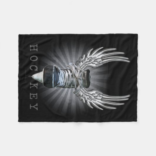 Winged Hockey Fleecedecke (Vorderseite (Horizontal))