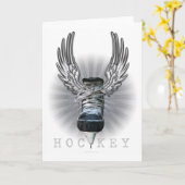 Winged Hockey Karte (Gelbe Blume)