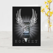 Winged Hockey Karte (Gelbe Blume)