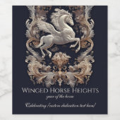 Winged Horse, Rococo, Weinetikett (Einzelnes Label)