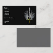 Winged Klinge Visitenkarte (Vorne/Hinten)