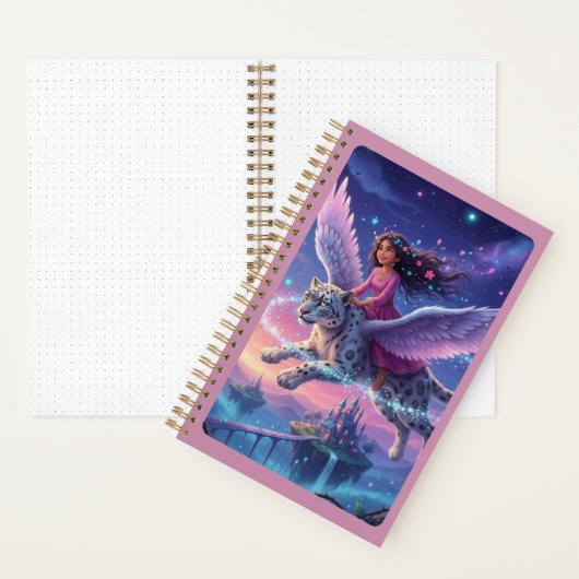 Winged Leopard Rider & Floating Castle Journal Notizblock (Innen)