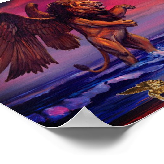Winged Lion Poster (Ecke)