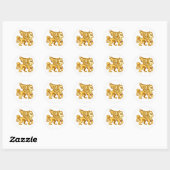 Winged Lion Runder Aufkleber (Blatt)