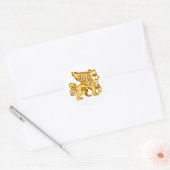 Winged Lion Runder Aufkleber (Umschlag)
