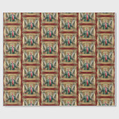 Winged MAGA Trump Vintag-Style Luxury Weihnachten Geschenkpapier (Flach)