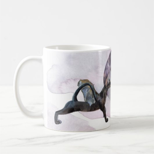 Winged Midnight Cats Kaffeetasse (Links)